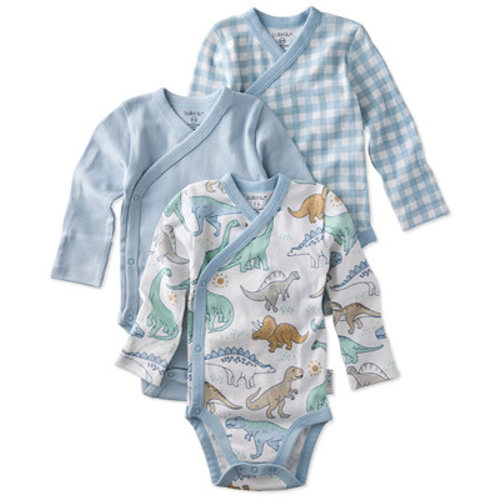 Baby Boys' or Baby Girls' Side Snap V-Neck Bodysuit, 3-Pack