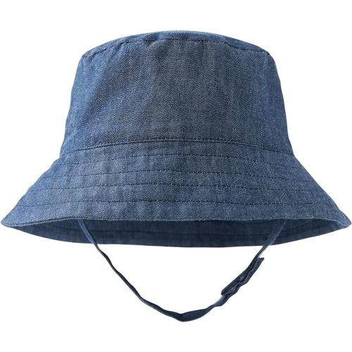 pureborn Baby Bucket Hat for Infant Boys Girls Hat with Chin Strap 0-12M | Premium cotton, breathable, soft, portable, sun shielding, casual style, unisex