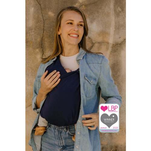 Boba Bliss Baby Wrap Carrier in Navy Blue