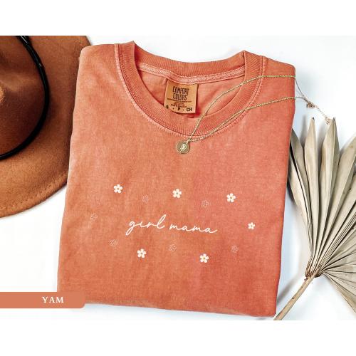 Comfort Colors® Girl Mom Shirt Cute Mom Tshirt Expecting Mom Gift Cute Birthday Mommy Gifts Retro Mama Tee New Mama Shirt Baby Shower Gift