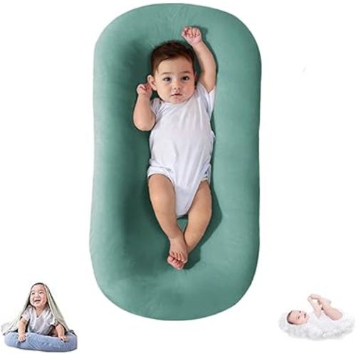 Lucakuins Baby Lounger Cover for Infants Loungers 0-24 Months, 100% Cotton Soft and Breathable Lounger Slipcover(Only Lounger Cover, Without The Lounger) (010, OneSize)