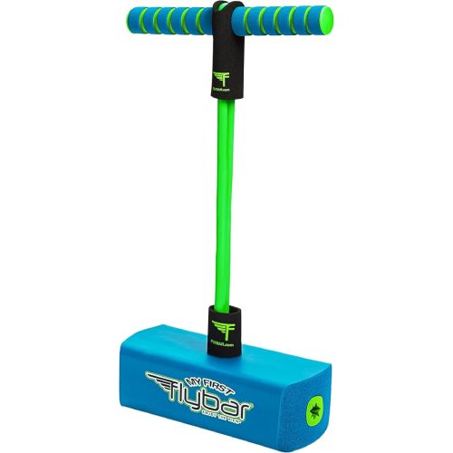 Flybar My First Foam Pogo Jumper for Kids Fun and Safe Pogo Stick, Durable Foam and Bungee Jumper for Ages 3 and up Toddler Toys, Supports up to 250lbs (Blue)