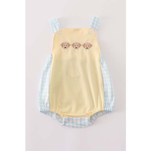 Yellow puppy embroidery bubble