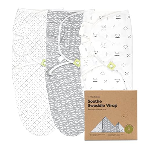 3-Pack Baby Swaddle Sleep Sacks - Organic Newborn Swaddle Sack - Ergonomic Baby Swaddles 0-3 Months - Baby Sleep Sack - Baby Swaddle Blanket Wrap - Baby Swaddle Sack - Baby Swaddle Wrap,Infant Swaddle