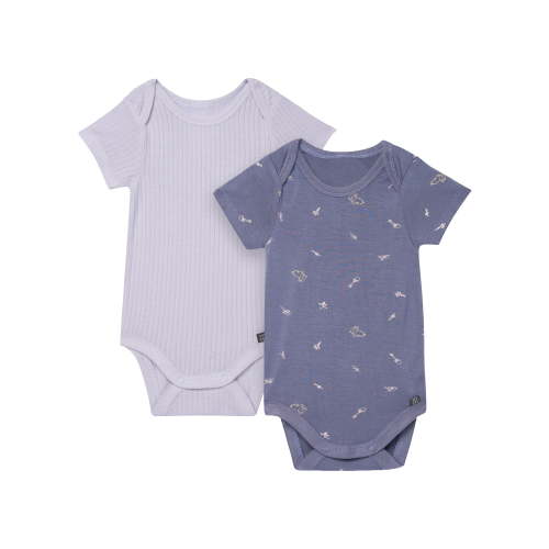 Modern Moments by Gerber Baby Neutral Super Soft Viscose Short Sleeve Bodysuits, 2-Pack, Sizes Newborn 12 Months