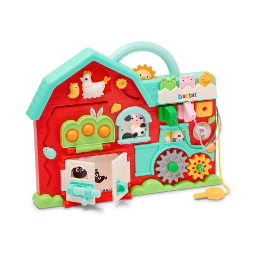 Battat Barnyard Busy Board Interactive Activity Board for Toddlers 12 Months +, Educational Sensory Toy