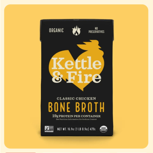 Chicken Bone Broth [Organic Bones | 19g Protein/Carton] – Kettle & Fire