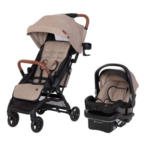 Baby Trend York Compact Stroller Travel System with EZ-Lift Pro Infant Car Seat - Cosmic Brown: Adjustable Harness, One-Hand Fold, Steel Frame