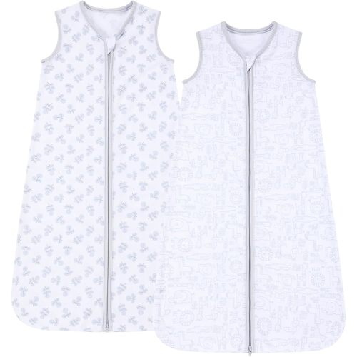 DaysU Cotton Baby Sleep Sack, Baby Sleeping Bag with Two-Way Zipper, 0.5 TOG Wearable Blanket for Newborn Baby Boys and Girls