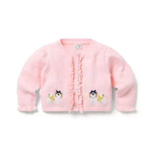 Baby Pink Cake Baby Dog Ruffle Cardigan by Janie and Jack