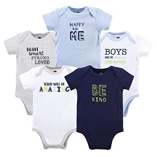 Hudson Baby Unisex Baby Cotton Bodysuits 5-pack