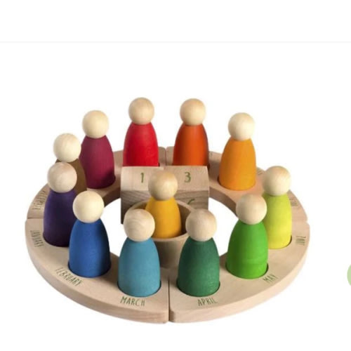 Grapat Perpetual Calendar - Learning Time Wooden Toy Set