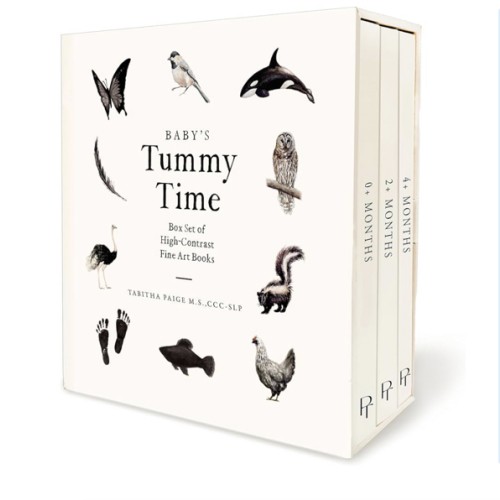 Baby's Tummy Time Book Box Set: A 3-Book Box Set of High-Contrast Art for Visual Stimulation at Tummy Time (Tabitha Paige Children's Book Series)