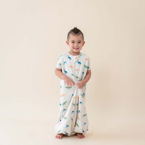 Bamboo Sleep Sack with Legs in Ecru Roar 1.0 TOG | Kyte Baby