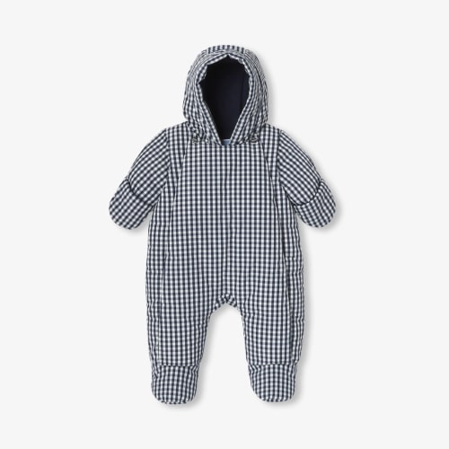 Baby snowsuit in gingham nylon
