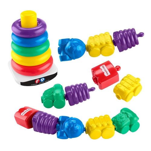 Fisher-Price Rock-a-Stack & Snap Lock Beads Baby Toy Set