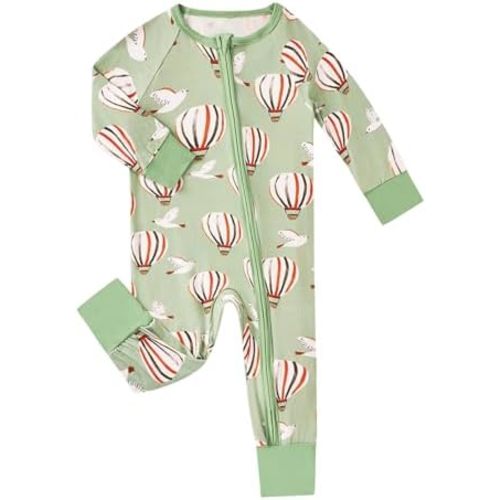 Bamboo Viscose Baby Long Sleeve Romper Hot Air Balloon