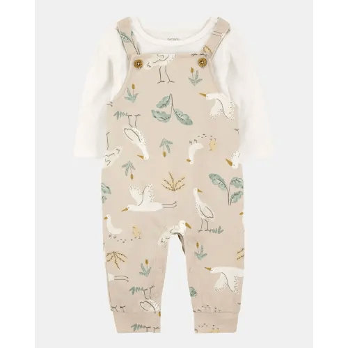 Baby 2-Piece Bird Print Long-Sleeve Tee & Overall Set | Carter's