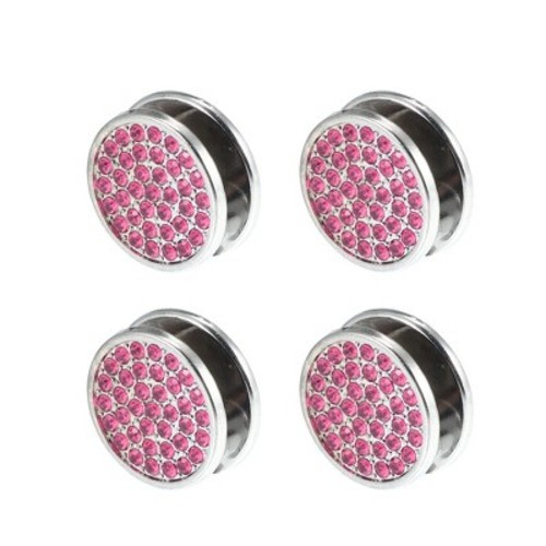 Unique Bargains Keys Earphone Purse Car Decoration Accessories Adhesive Car Dashboard Storage Hooks 4 Pcs Pink