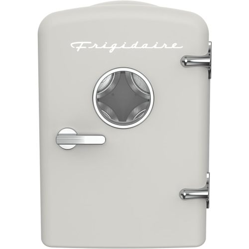 Frigidaire EFMIS171 Retro Mini Portable Personal Fridge - Ideal for Home, Office or Dorm - Includes Carrying Handle, AC/DC Wall/Car Charger (White)