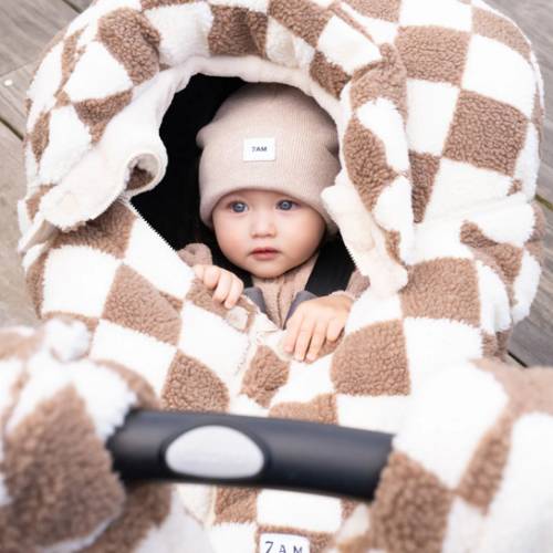 Car Seat Cocoon - Checker Berber