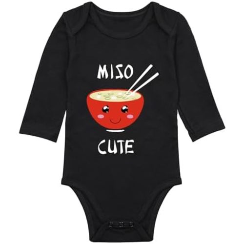 listery Funny Baby Clothes Miso Cute Bodysuit Miso Cute Infant Baby Anime Newborn Unisex Romper
