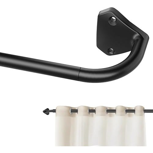 GXOACKJ Black Curtain Rods for Windows 48 to 84 inch