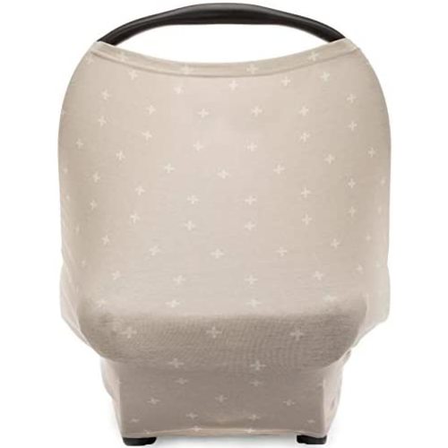 Parker Baby 4 in 1 Car Seat Cover for Girls and Boys - Stretchy Carseat Canopy, Nursing Cover, Grocery Cart Cover, High Chair Cover -"Desert"