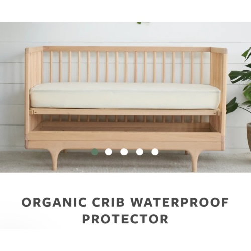 Organic Waterproof Crib Protector Pad | Avocado Green Mattress