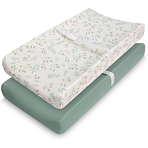 Changing Pad Cover Leaf 2 Pack and Splat mat Boho Bundle