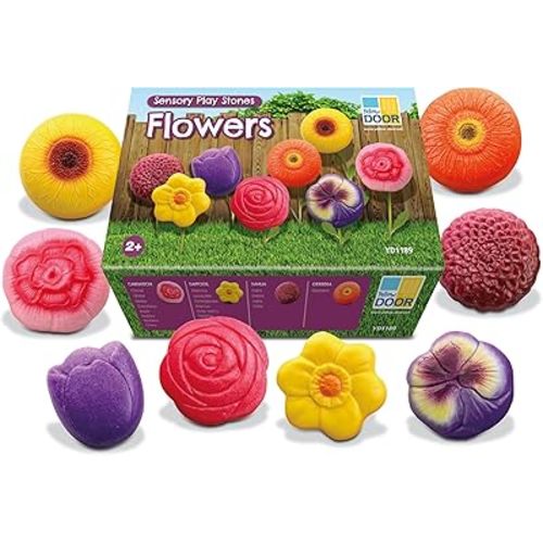 Yellow Door Sensory Play Stones – Flowers, Set of 8