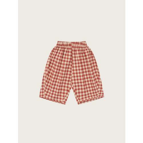Paprika Gingham Barrel Pants ~ Organic Zoo