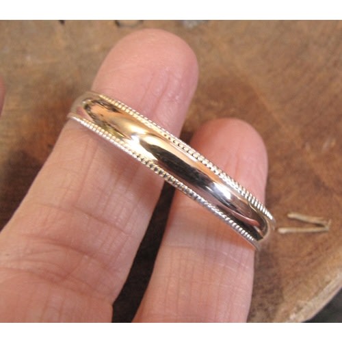 Sterling Silver Baby Bracelet with Milgraine Style Edge-Newborn to 1-Year-Old Sizes
