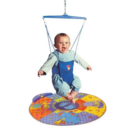 Jolly Jumper Bouncer with Musical Mat Elite - Blue | Baby Bunting AU
