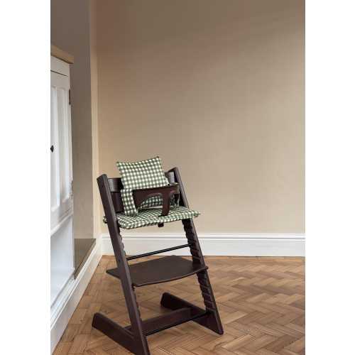 Wipeable Cushion the Stokke Tripp Trapp Highchair - Olive Gingham