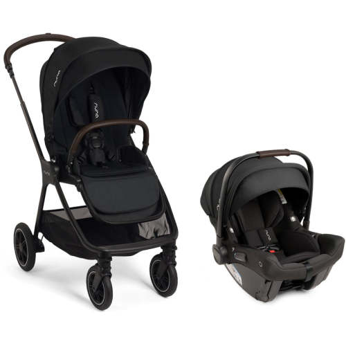 Nuna TRIV Next Stroller + PIPA Urbn Travel System - Caviar/Chocolate