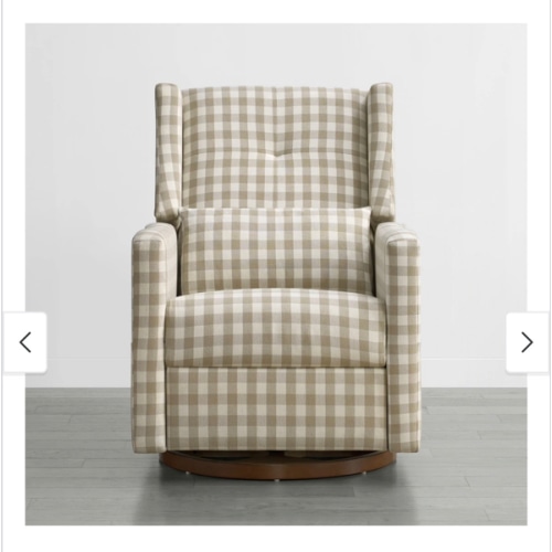 Spruce & Spring Lincoln Manual Swivel Glider Recliner with Lumbar Pillow