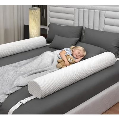 Lot de 2 tours de lit de qualité supérieure pour tout-petits avec sangles réglables, rail de lit pour tout-petits, barrière de lit pour tout-petits, lit double, grand lit et très grand lit