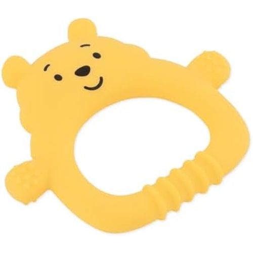Bumkins Disney Baby Teething Freezer Toy Keys Rings, Soft Flexible Platinum Silicone Pacifier to Chew, Cool Teether Gum Relief, Essentials for Babies 3 Months, Freezable, Sensory, Winnie The Pooh