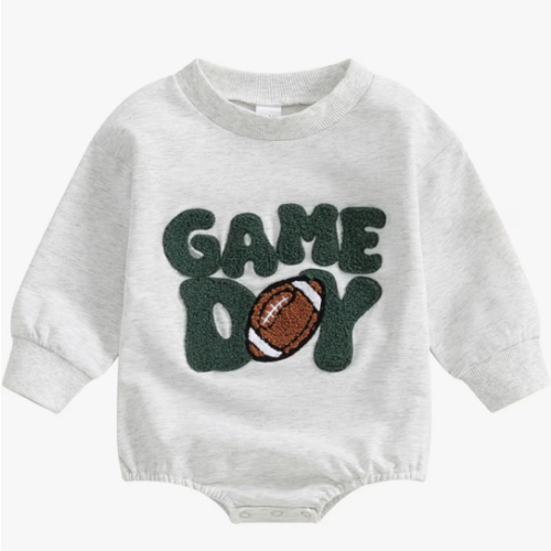 VISGOGO Newborn Infant Baby Boy Girls Oversized Romper Little Dude Sweater Onesie Coming Home Outfit Neutral Clothes