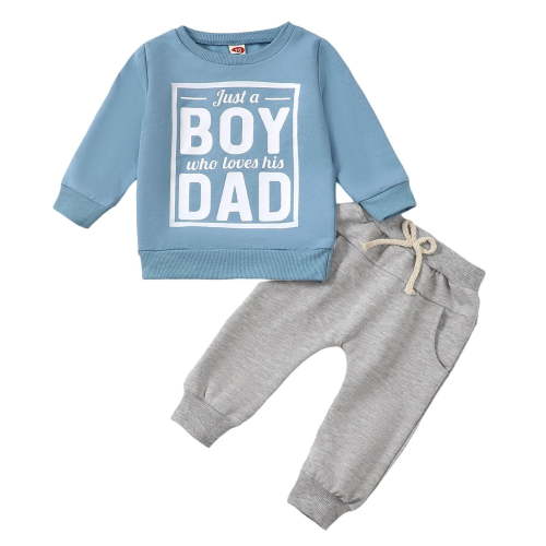 Gerichy Toddler Kids Baby Boy Fall Outfits Letter Print Long Sleeve Tops Pants Winter Clothes Sets Boys Sweatshirt Pullover Tops And Jogger Pants Cute Fall Winter Outfit