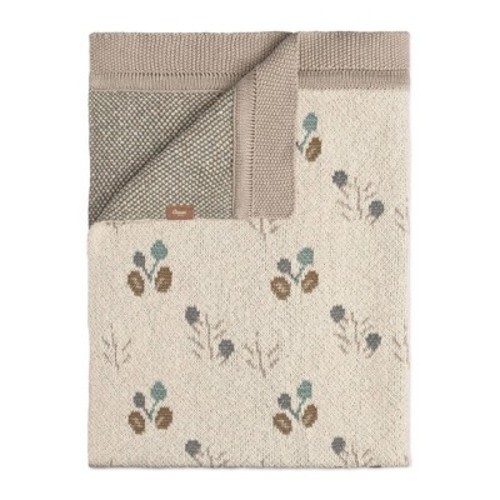 Crane Baby Avery 100% Organic Cotton Blanket - Knitted Blanket: 36" x 36" Woven Textile Design