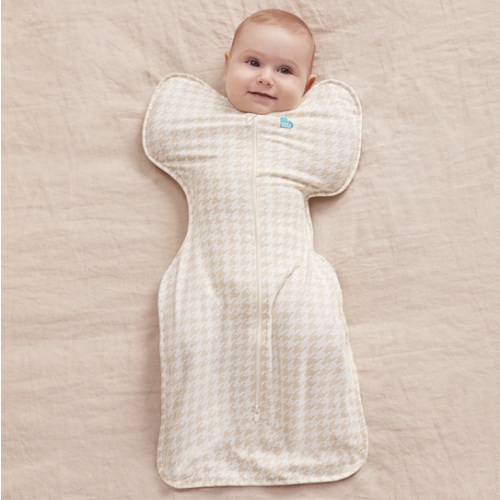 Swaddle Up™ 1.0 TOG Cotton Tan Houndstooth