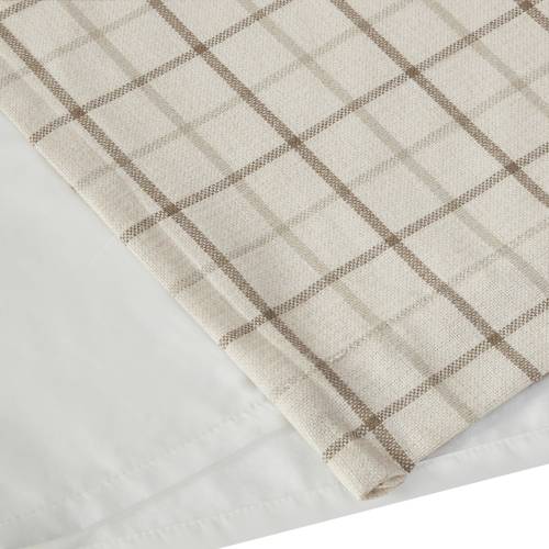 Madison Park Anaheim Plaid Rod Pocket and Back Tab Single Curtain Panel with Fleece Lining