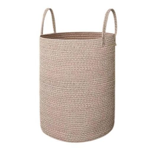 Home Collection Large Woven Laundry Basket Hamper 60L Oatmeal