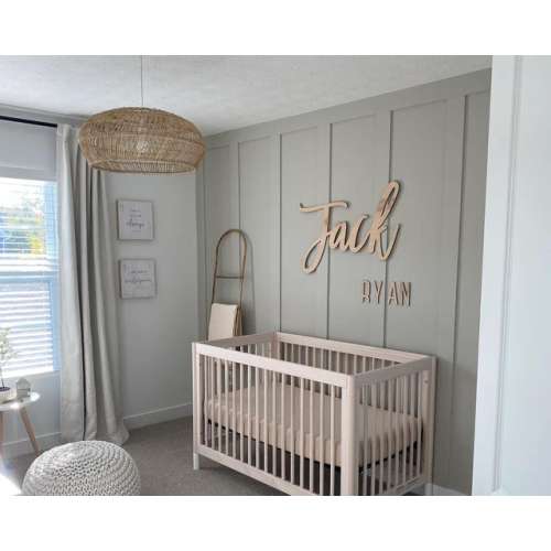 Baby Boy Wooden Name Sign: Nursery Decor, First and Middle Name