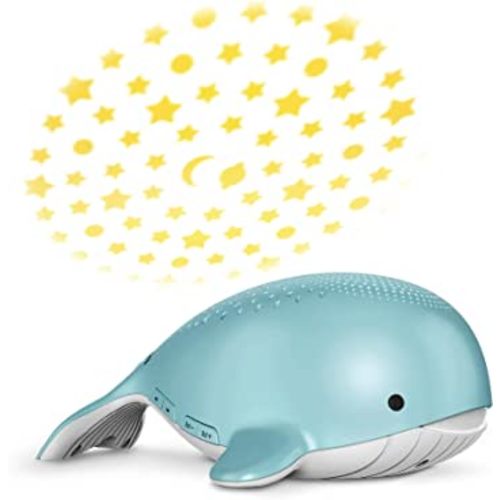 VTech Communications BC8312 Wyatt The Whale Storytelling Baby Sleep Soother with a White Noise Sound Machine Featuring; 10 Stories, 10 Ambient Sounds & 10 Calming Melodies with Glow-on-Ceiling