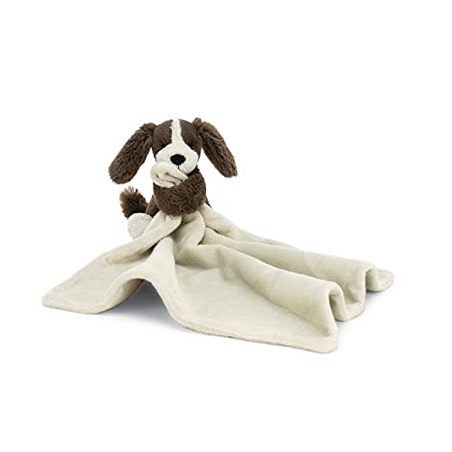 Jellycat Bashful Fudge Puppy Soother, 13.5 inches - Security Blanket & Lovey for Babies - Baby Gift
