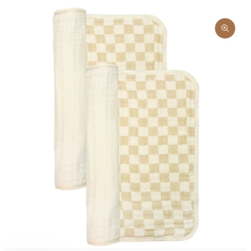 Cloud Muslin™ Burp Cloth 2 Pack - Austin/Cream