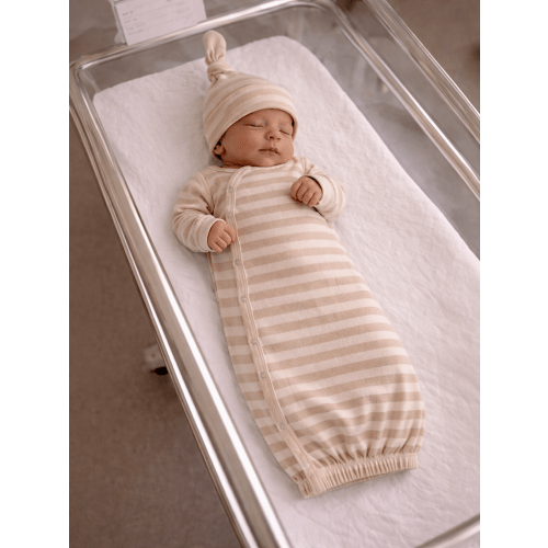 Biscuit Stripe / Organic Gown